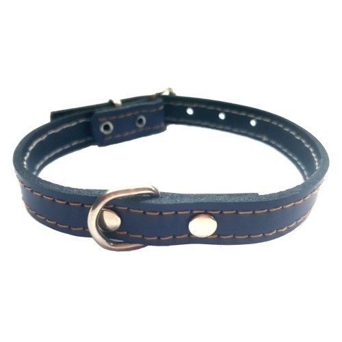 Collar Cuero Azul Laura Mod.53 1,5x 35cm para Mascotas