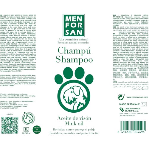Champú de Aceite de Visón Menforsan 1L