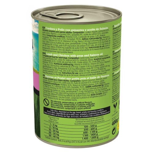 Canned Lamb and Chicken with Peas for Dogs 400g