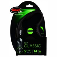 Flexi Nuevo Classic M Cord 5m Correa Negra para Perros
