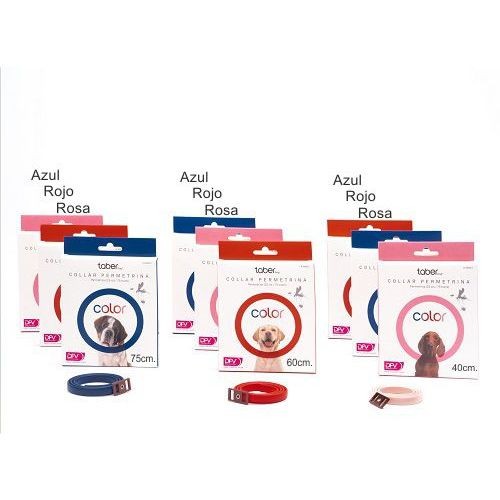 Permethrin Dog Collar 60 cm Red for Parasite Protection