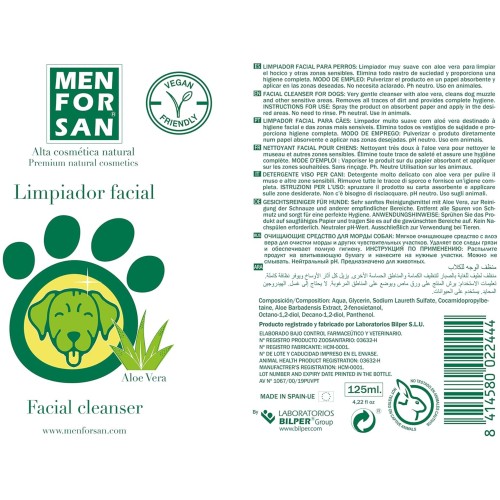 Menforsan Limpiador Facial Suave para Perros