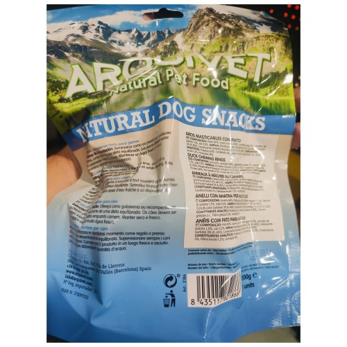 Aros Masticables con Pato para Perros 200gr