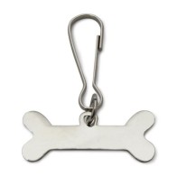 Chapa Identificación Forma Hueso para Mascotas