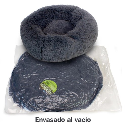 Soft Dark Gray Round Bed for Pets 70cm