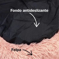 Cama Redonda Suave Rosa para Mascotas 70 cm