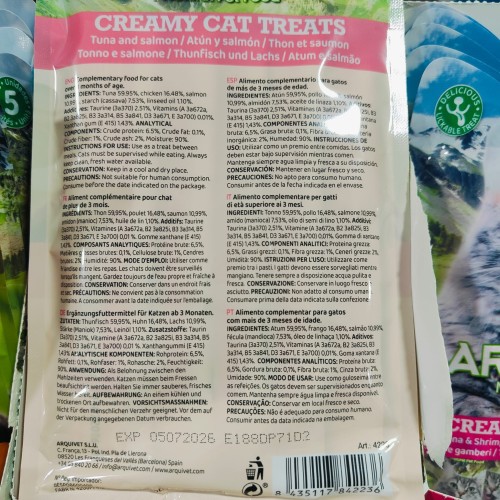 Creamy Tuna Salmon Snack for Cats