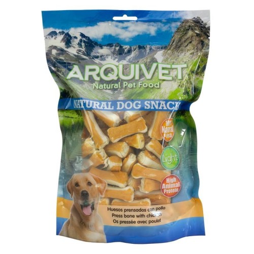 Hueso Prensado con Pollo 1 Kg Snack Natural para Perros