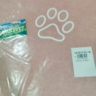 Cama Cuadrada para Perros Rosa con Huella 85x68x21cm