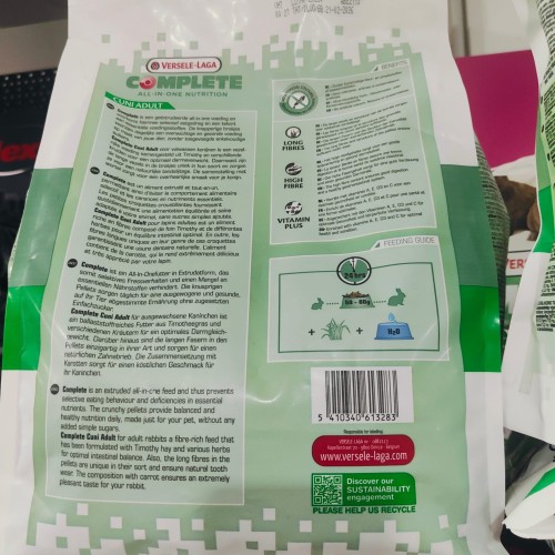 Cuni Complete Rabbit Food 500g Nutritional