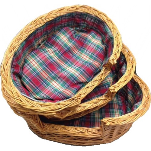Wicker Lined Bed Set of 3