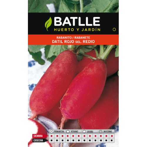 Sobre de Semillas de Rábano Datil Rojo para Cultivo