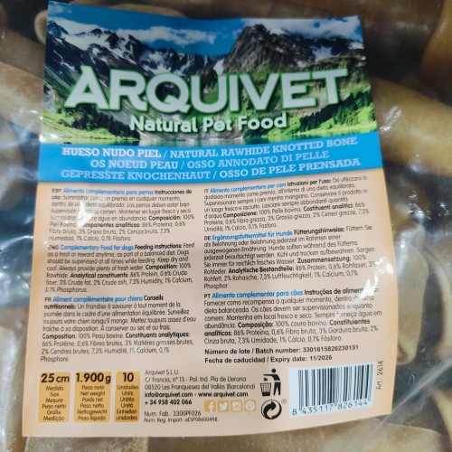 Skin Bone Chew 25cm Pack of 10