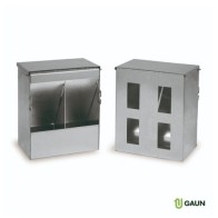 Double Feeder with Lid and Viewing Window for Pigeons