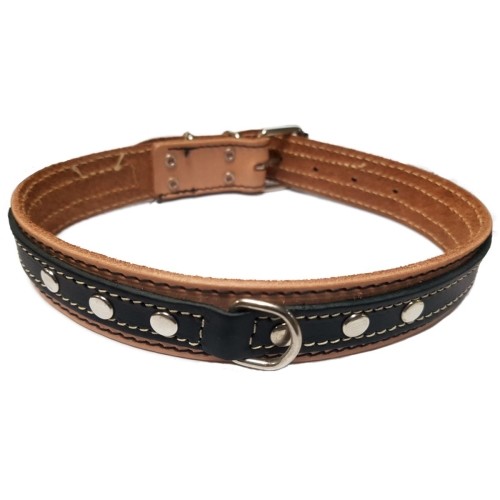 Collar Cuero Doble 30x650 para Perros