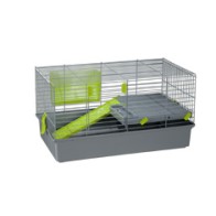 Jaula Gris para Conejos con Amplio Espacio