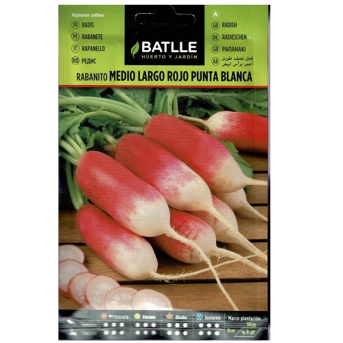 Medium Long Red Radish White Tip Package