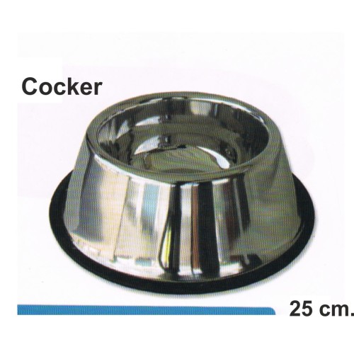 Comedero de Acero Inoxidable para Cockers 25 Cm