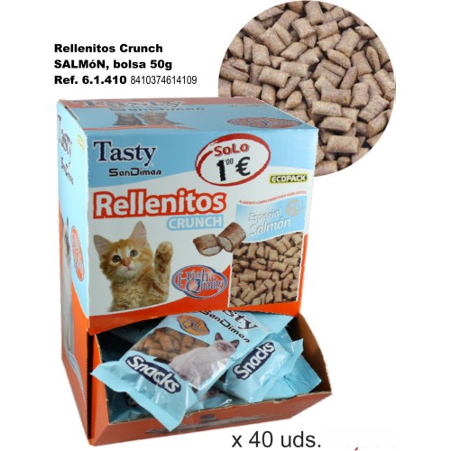 Bocadillo Rellenito Crunch para Gatos con Salmón