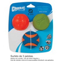 Chuckit Assorted Dog Balls 3-Pack