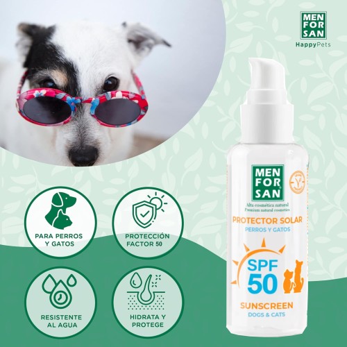 Menforsan Protector Solar para Perros y Gatos SPF 50