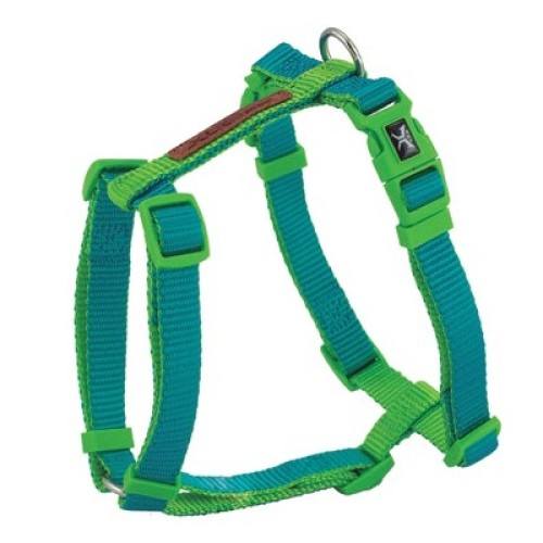 X-TRM Double Premium Harness Turquoise-Green 25-40cm x 1cm