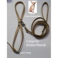 Small Breed Harness Blue Leather Set