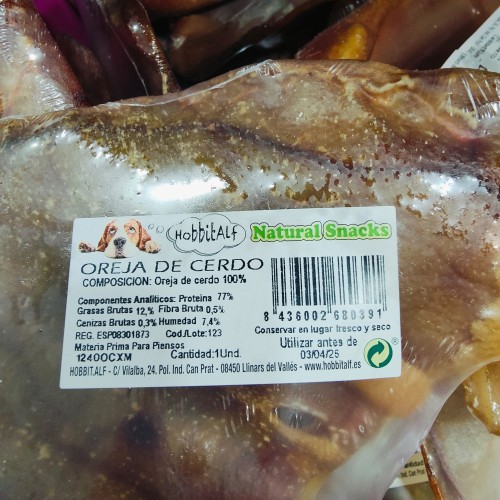 Orejas De Cerdo Envase Individual 60g - 75g Ud.