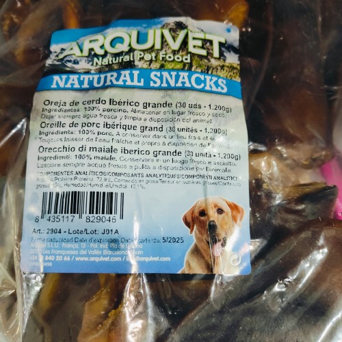 Medium Iberian Pig Ears 30 pcs