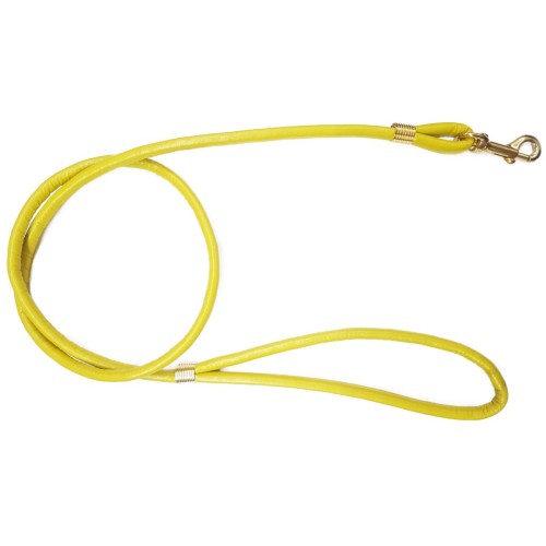 Yellow Leatherette Dog Leash 8x1000mm