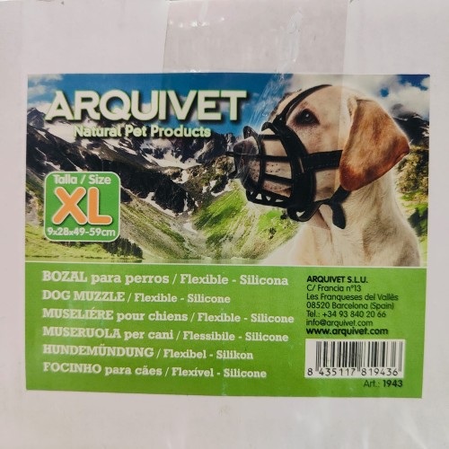 XL Flexible Silicone Dog Muzzle 9x28x45-59cm