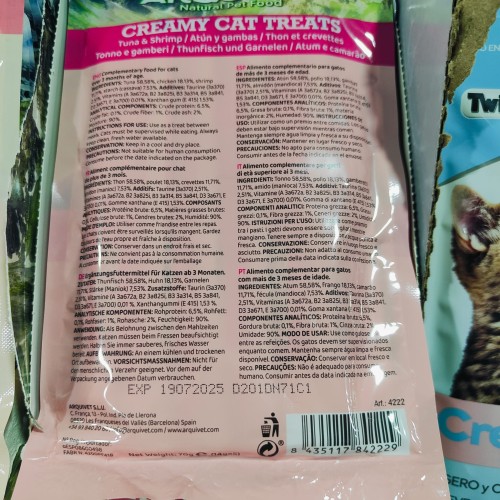 Snack Cremoso De Atún Y Gambas (bolsa 5 Sobres De 14 G)