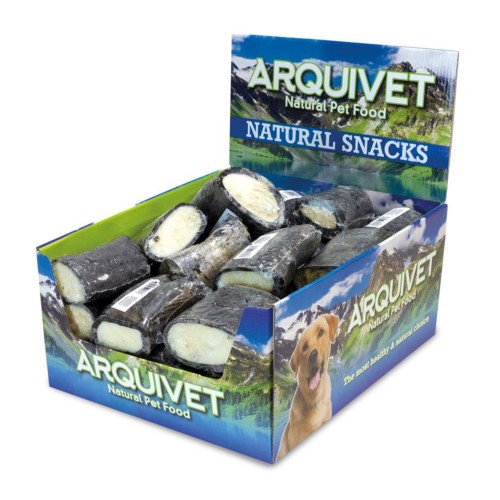 Buffalo Horn Chews with Sheepskin Filling 8cm Box of 20