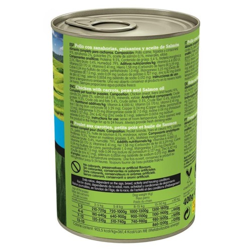 Junior Chicken Peas Carrots Salmon Can 400gr