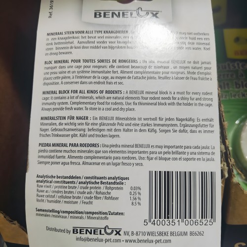 Benelux Mineral Block for Rodents 80g