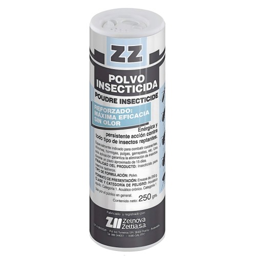 Polvo Insecticida ZZ 250g - Eficaz Contra Insectos Reptantes