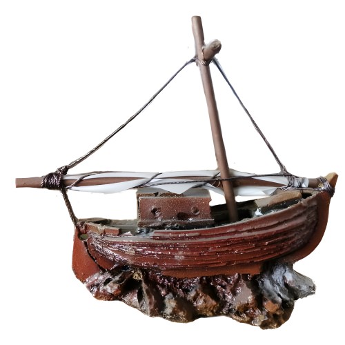 Fishing Boat Aquarium Decoration