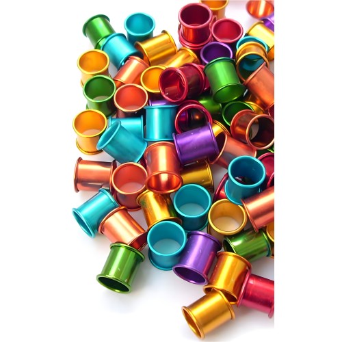 Aluminum Rings for Pigeons 8mm - 10 Units