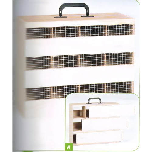 Wooden Bird Transport Cage 12 H. 43x17x34cm