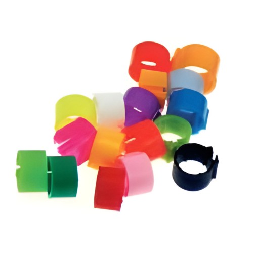 Anilla Plástico Gallinas 16mm 100uds de Benelux