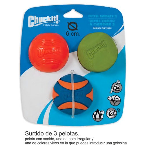 Chuckit Surtido Pelotas 3pack - Chuckit