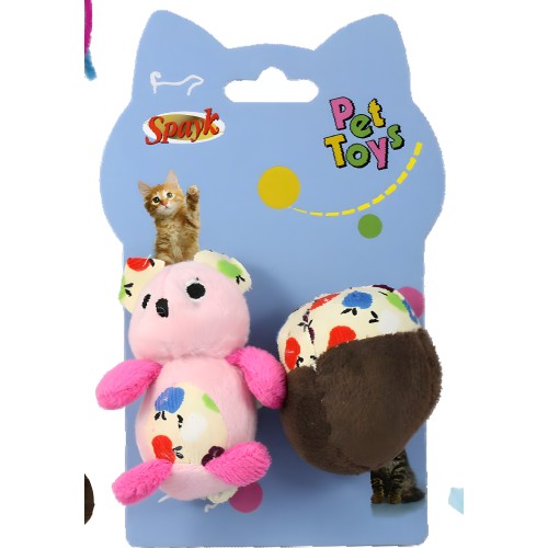 Squirrel + Acorn Catnip Toy - 2 Pieces