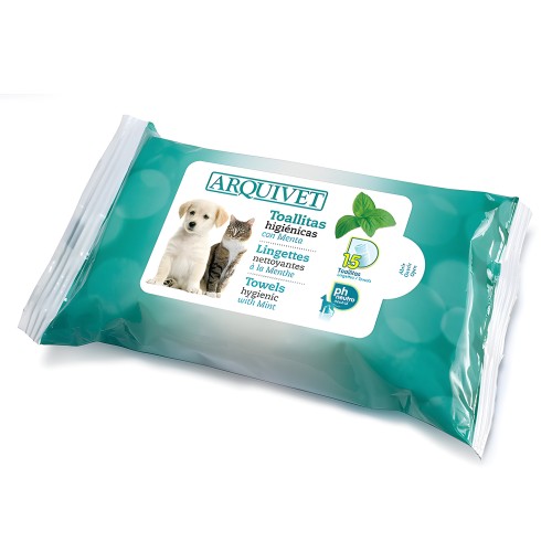 Toallitas Higienicas Ph Neutro 15 Uds. Arquivet - Solución de Limpieza Rápida