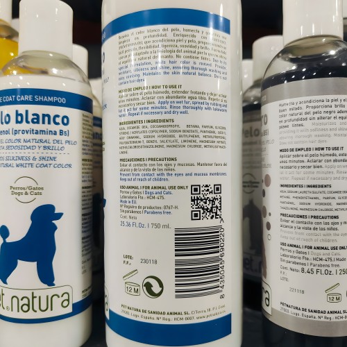 Champú Pelo Blanco 5 Litros - Petnatura