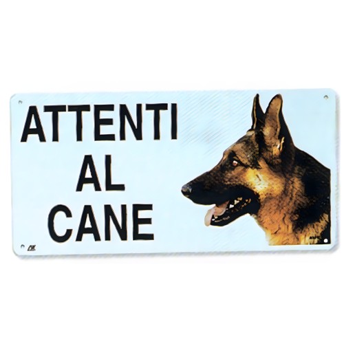 Placa Atencion Al Perro Pastor Aleman