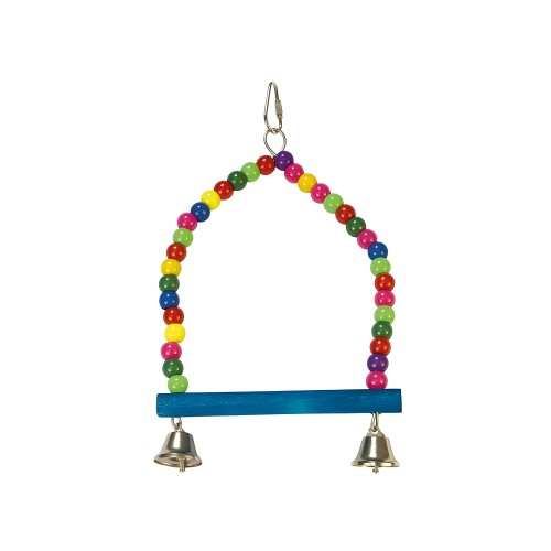 Multicolor Swing with 2 Bells for Birds