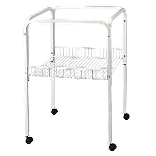 Ancona White Bird Cage Stand - Durable and Elegant