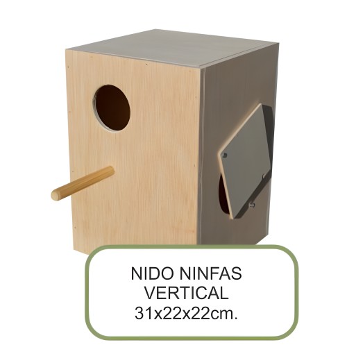 Nido Vertical de Madera para Ninfas