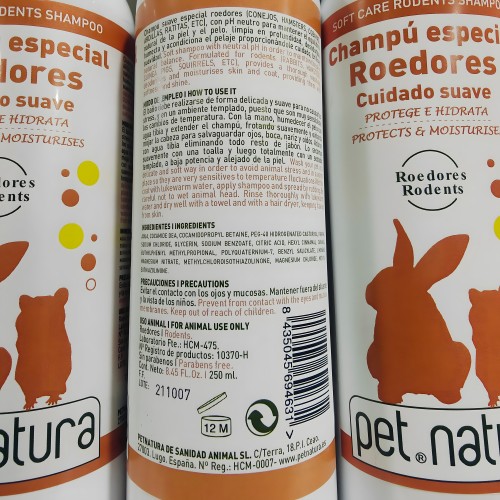 Rodent Shampoo 250ml - Pet Natura