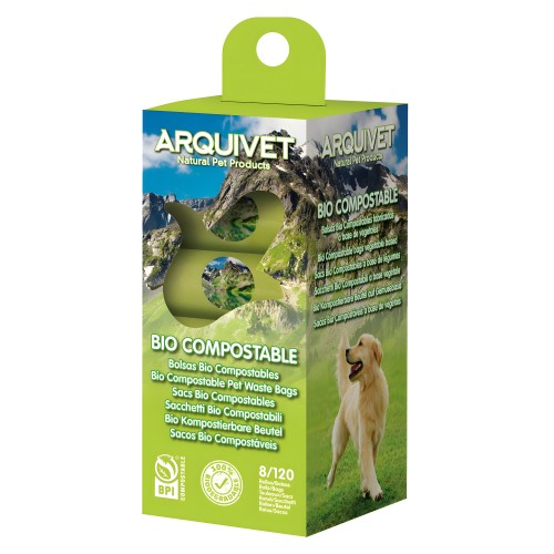 Bolsas Biocompostables 8 Rollos X 15 Bolsas.
